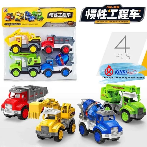 Bộ Đồ Chơi Xe Công Trình Túi 4 Chiếc - Ảnh 2